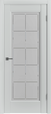 Межкомнатная дверь Emalex 1 ДО (Steel, Crystal Cloud)