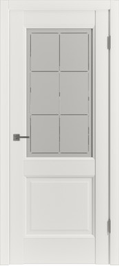 Межкомнатная дверь Emalex 2 ДО (Midwhite, Crystal Cloud)