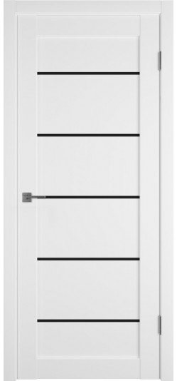 Межкомнатная дверь Emalex 27 (Ice, Black Gloss)