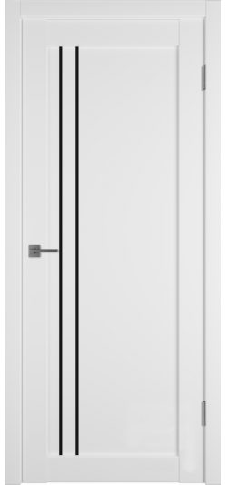 Межкомнатная дверь Emalex 33 (Ice, Black Gloss)