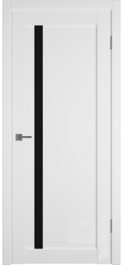 Межкомнатная дверь Emalex 34 (Ice, Black Gloss)