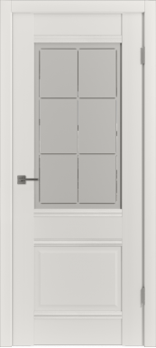 Межкомнатная дверь Emalex EC-2 ДО (Midwhite, Crystal Cloud)