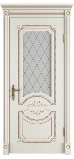 Межкомнатная дверь Milana 3D (Ivory PC, Art Cloud)