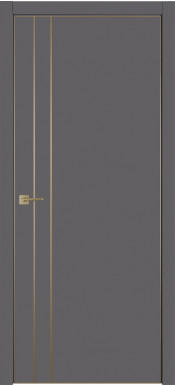 Межкомнатная дверь Urban 2V (Emalex Onyx, Gold Edge)